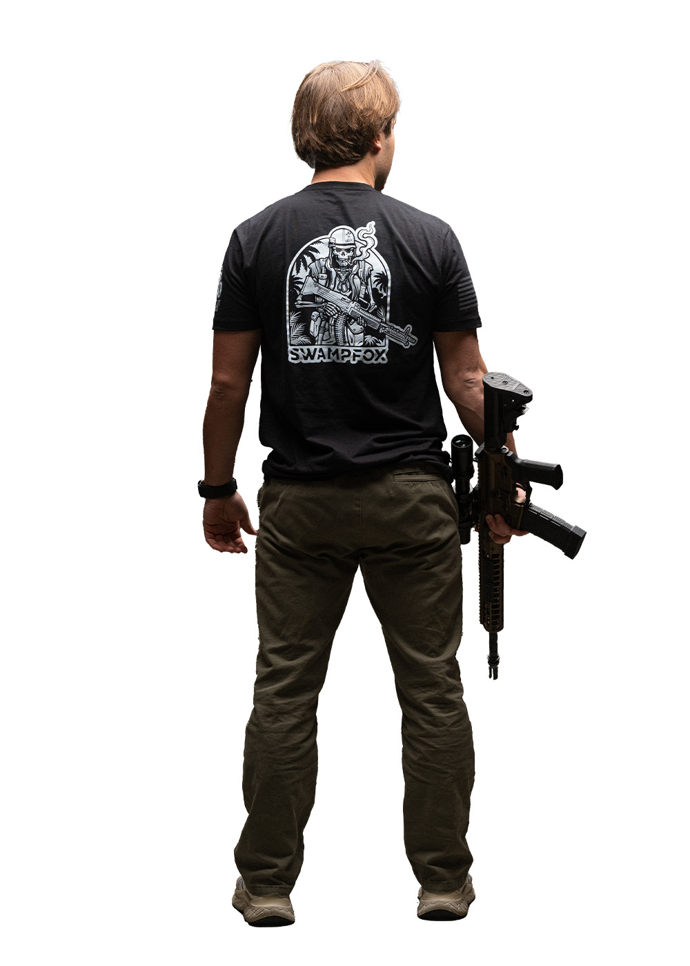 Vietnam Warrior T-Shirt - model wearing Vietnam era design